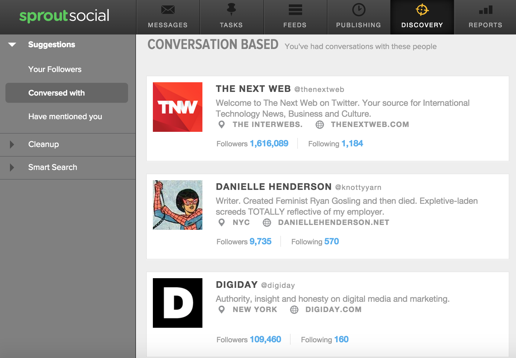conversed with sprout social example