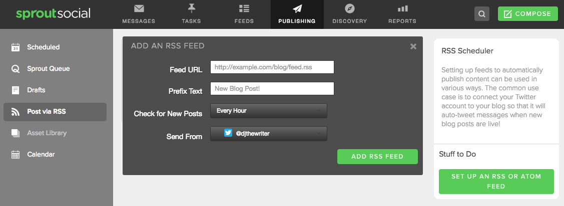Sprout Social Post via RSS