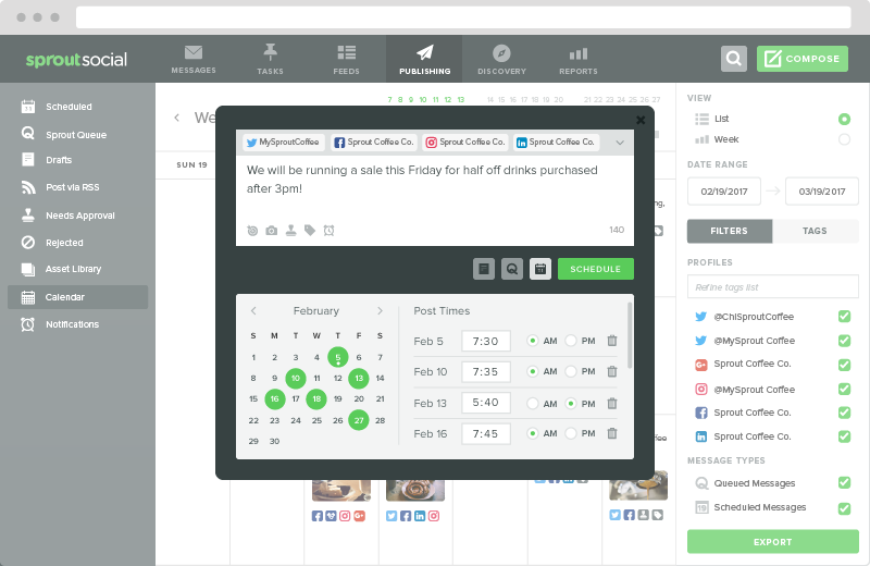 social media calendar