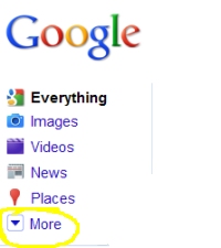 Google Realtime Search - More tab Google Realtime Search - More tab
