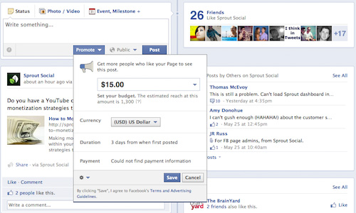Facebook Promote Button 500