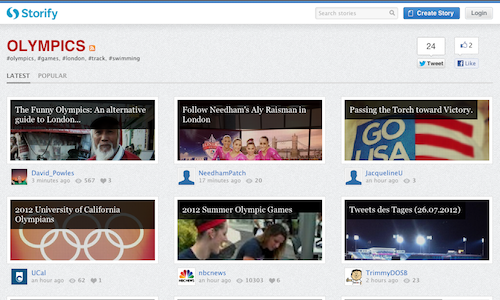 Storify Olympic Streams