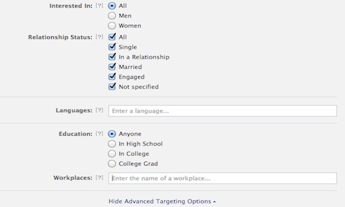 facebook - advanced