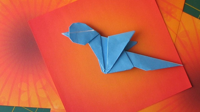 origami twitter bird