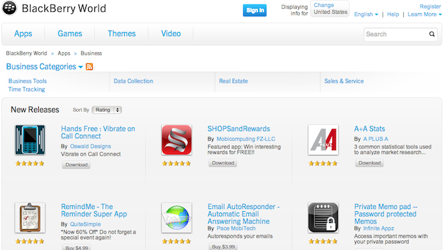 blackberry app store