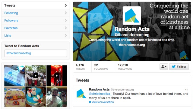 Random Acts on Twitter