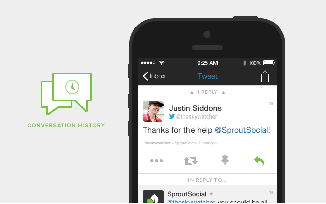 Sprout Social iOS Redesign Conversation History