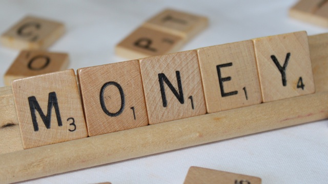 money scrabble tiles