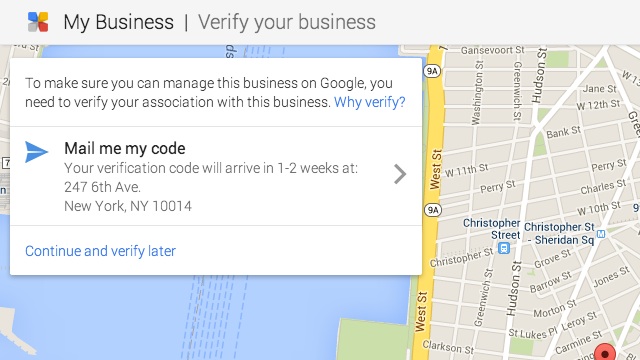 verify local page verify address screenshot