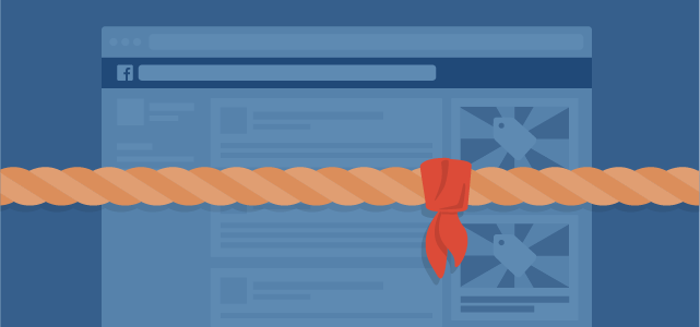 facebook feed with rope