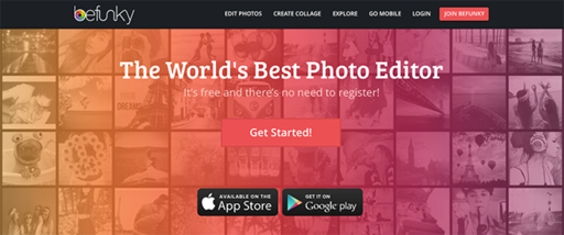 befunky photo editor homepage