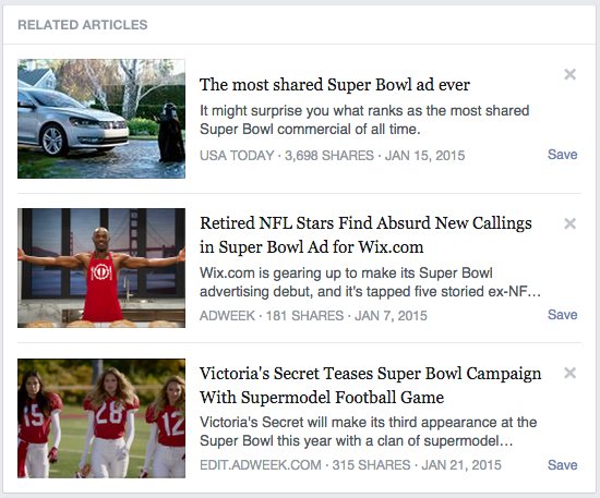 facebook news related video example