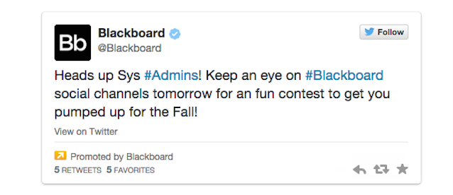 Blackboard Promoted Tweet