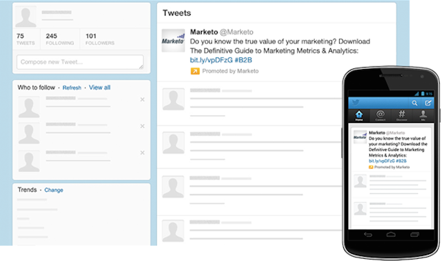 promoted tweet on iphone and desktop