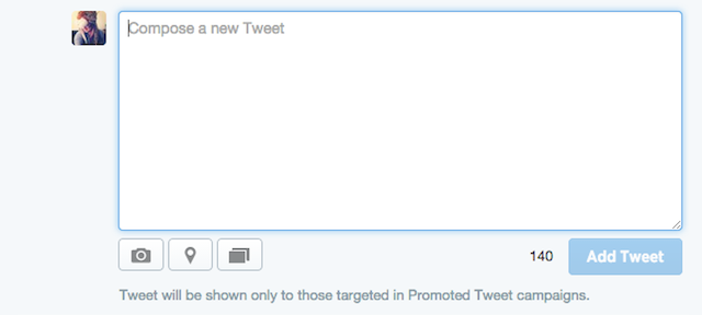 composing a promoted only tweet