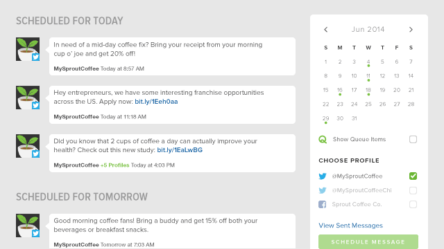 Scheduled Messages in Sprout Now Group Agnostic