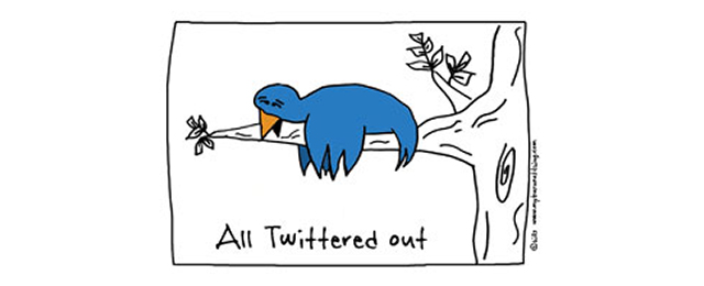 twitter bird on a branch