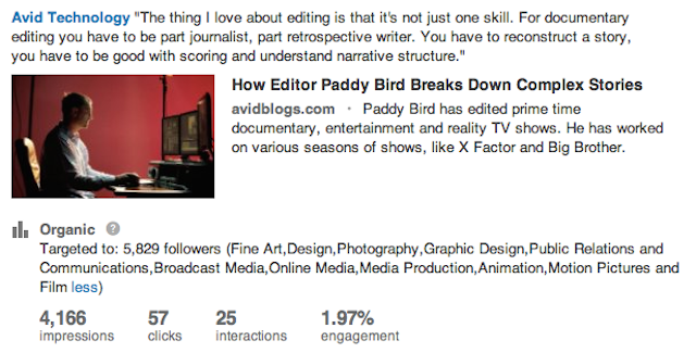 avid technology linkedin post