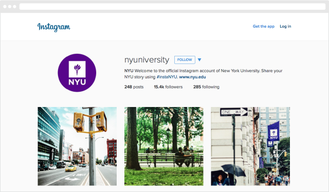nyu instagram marketing example