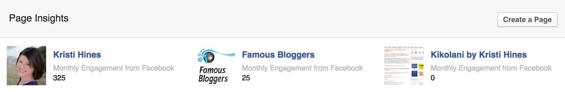 facebook metrics insights overview screenshot
