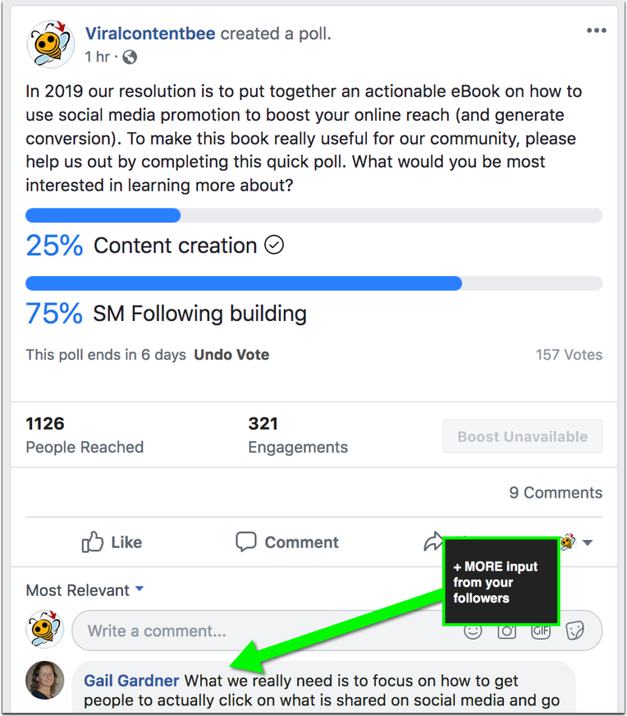 example of a facebook poll