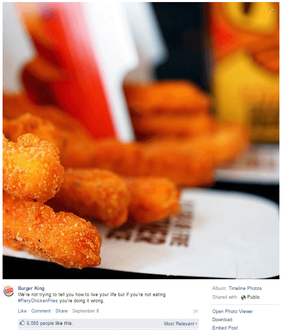 Burger King FB Post 1 Burger King FB Post 1