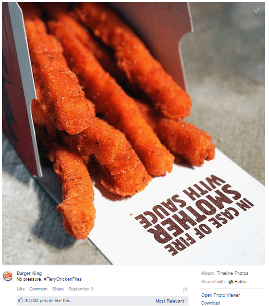Burger King FB Post 2