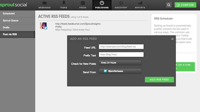 Sprout Social RSS Scheduler