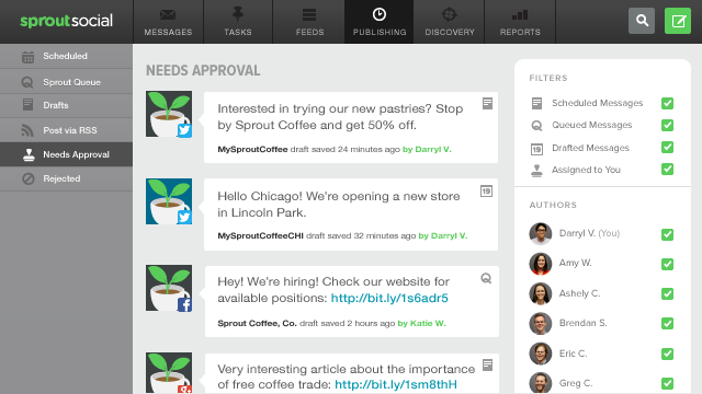 Approve and Reject Messages From one Screen in Sprout Social