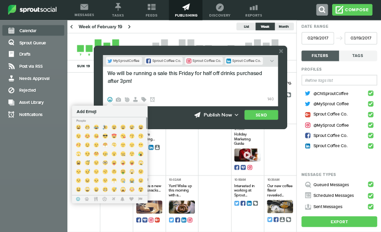 sprout emojis in compose screenshot
