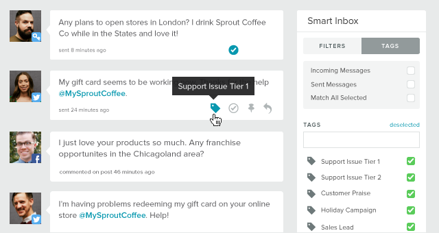 Tags View in the Smart Inbox