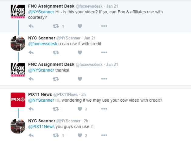 twitter news pickup example