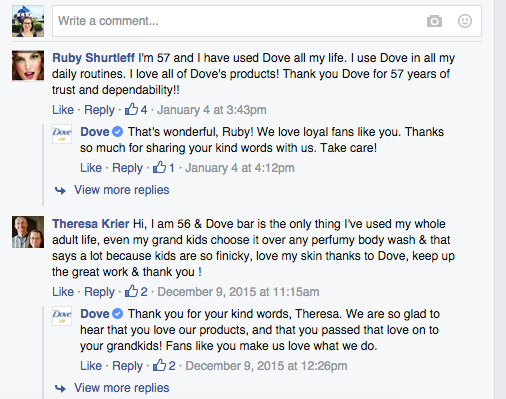 Dove Facebook Reach