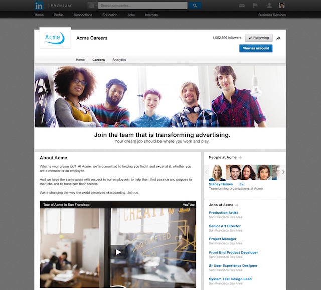 LinkedIn Company Page Careers