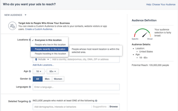instagram audience targeting example