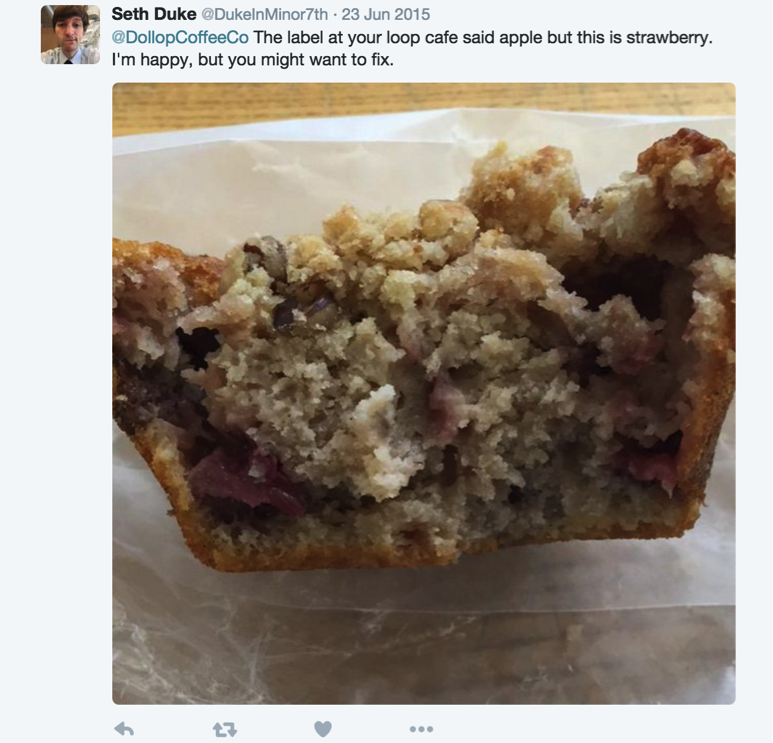 dollop coffee upset customer post