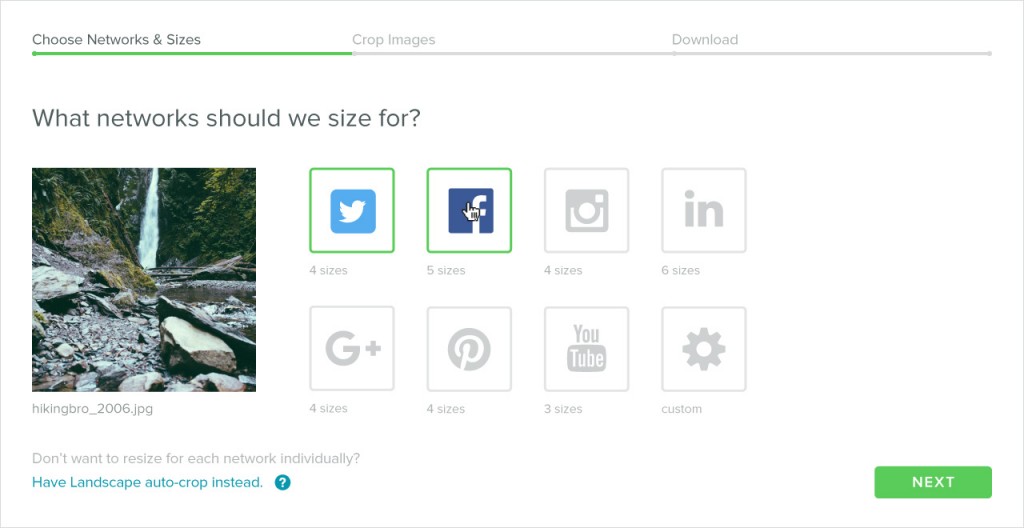 Resize Social Media Images with Landscape Sprout Social