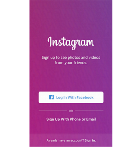 instagram mobile login