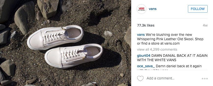 vans instagram example