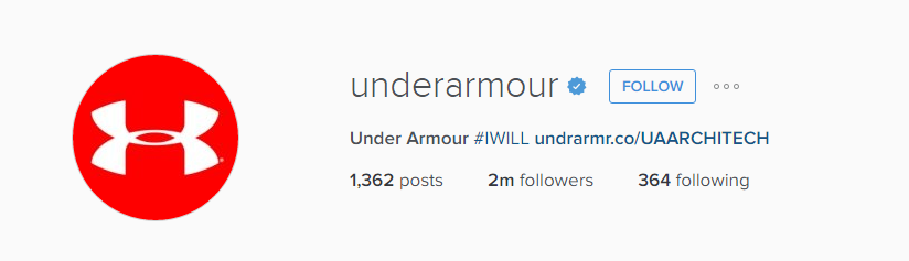 Under Armour Branded Hashtag