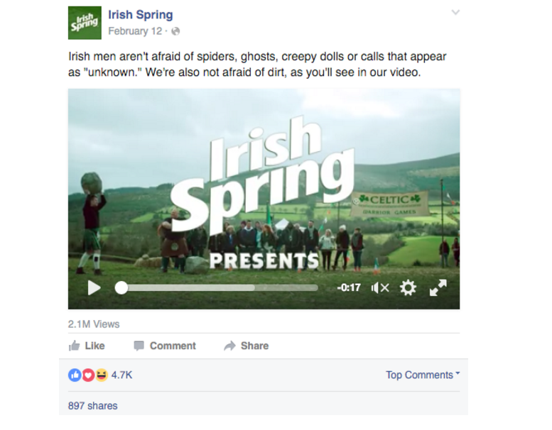irish spring facebook example