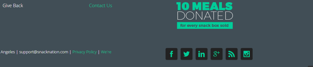 Social Media Follow Buttons in Footer