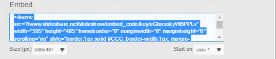 slideshare embed code