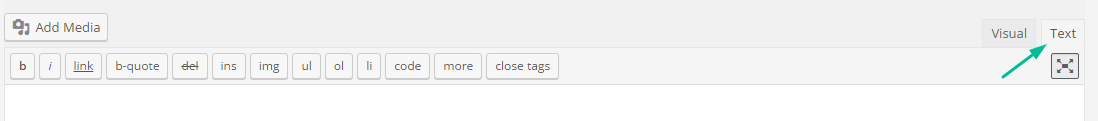 WordPress HTML Text Editor