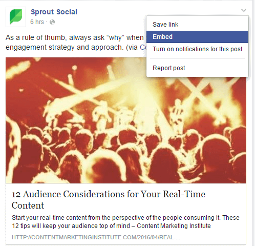embed facebook posts