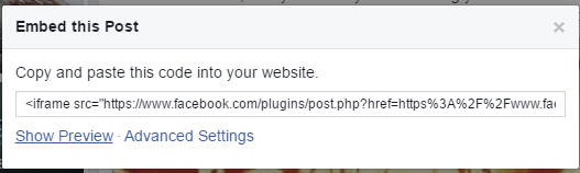 embed facebook posts