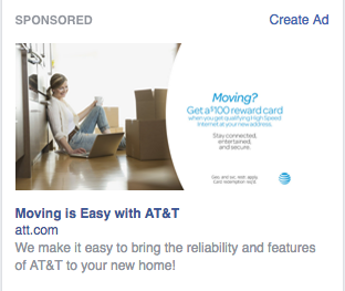 Facebook Ad AT&T