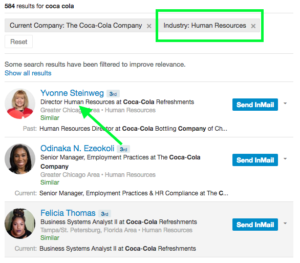 coca cola linkedin example