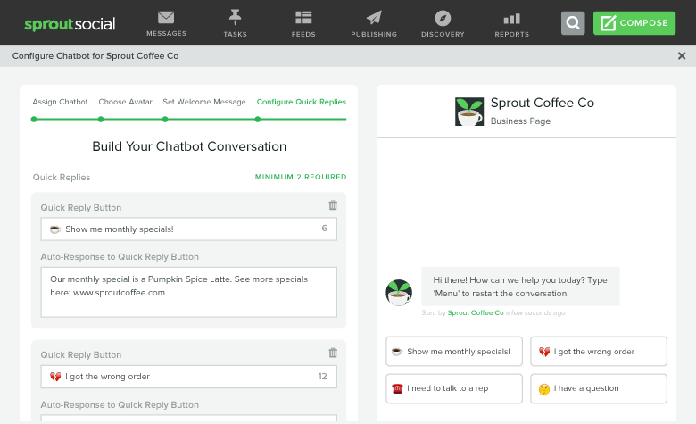 build chatbot conversation