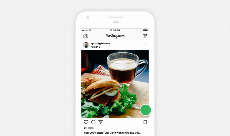 sprout social instagram regram demo gif